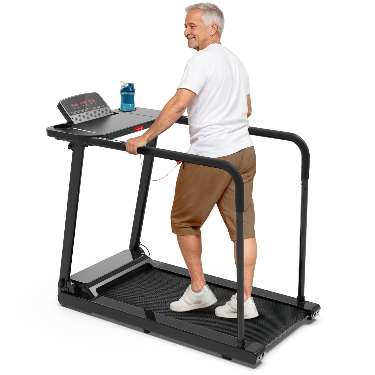 Treadmill with Handrails & Desk #JK12F