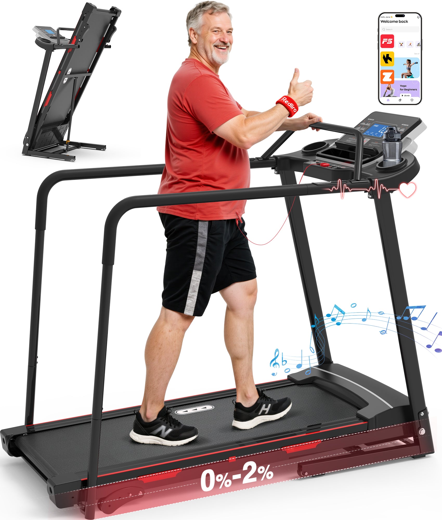 Redliro 400 Lb Capacity Senior Treadmill