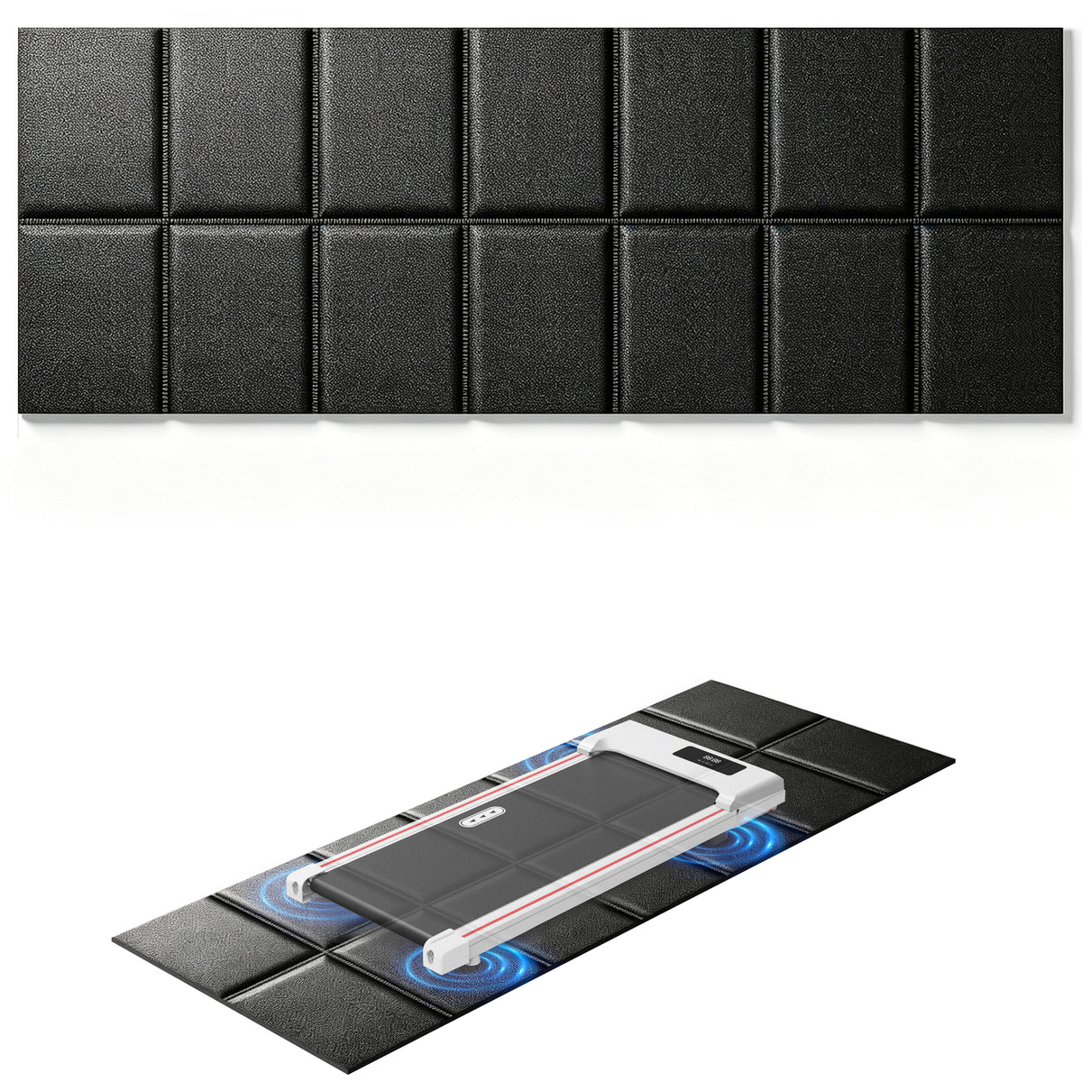 Redliro Treadmill Mat 68"L x 24"W x 0.2"Th