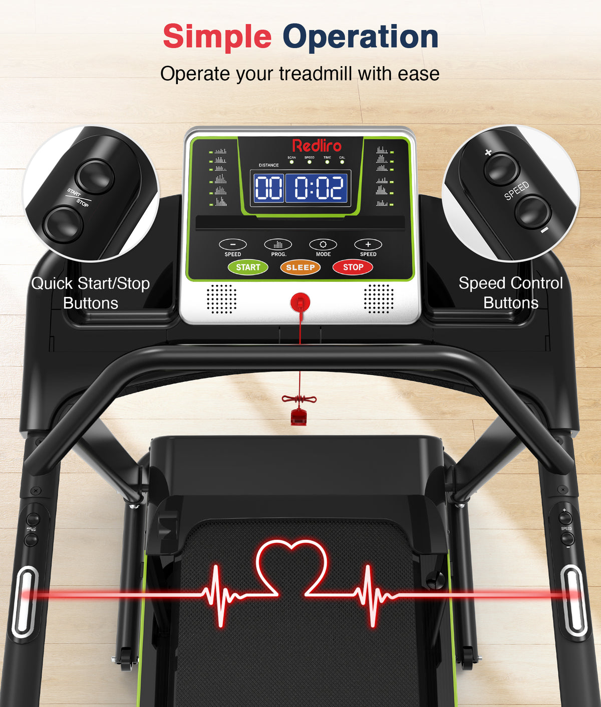 Redliro JK06F Walking Treadmill for Seniors