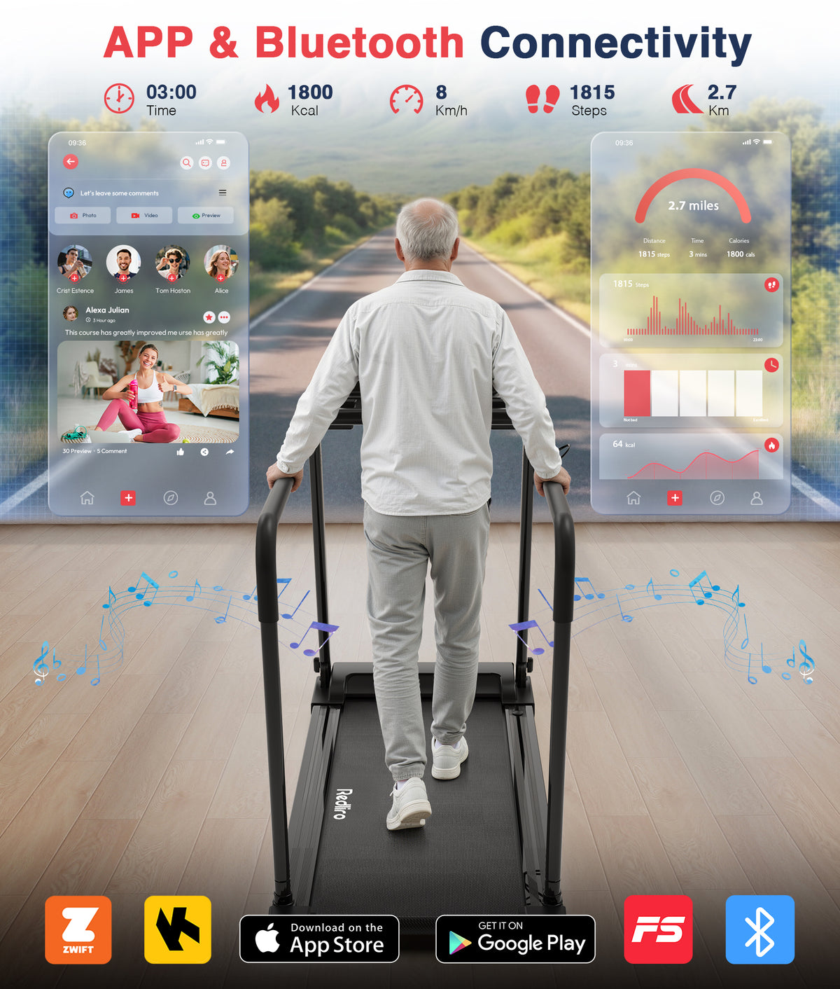 Redliro Backwards Treadmill for Seniors