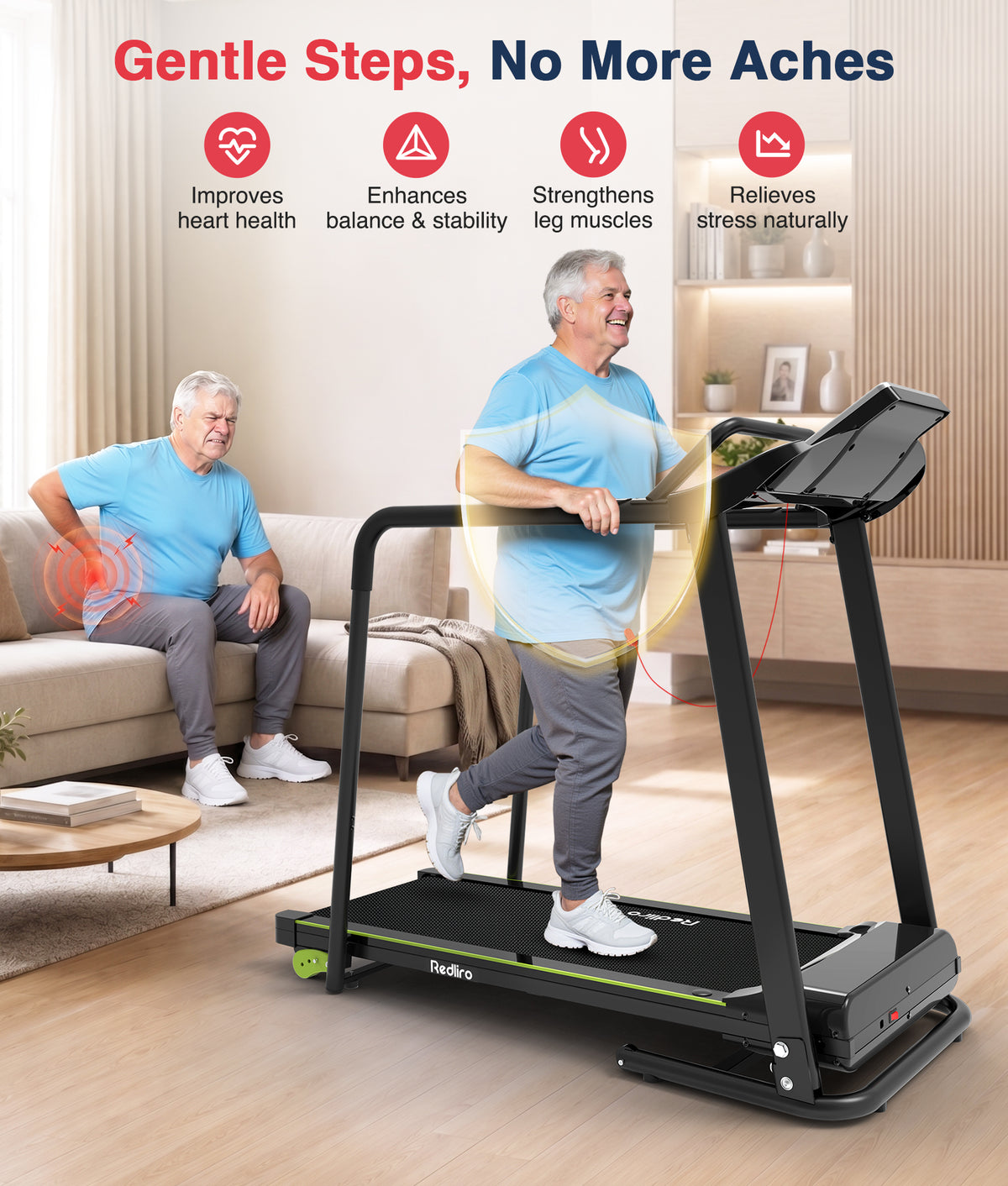Redliro JK06F Walking Treadmill for Seniors